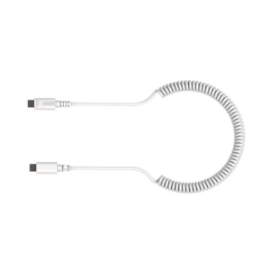 Cordon antivol micro USB droit blanc pour centrale d'alarme