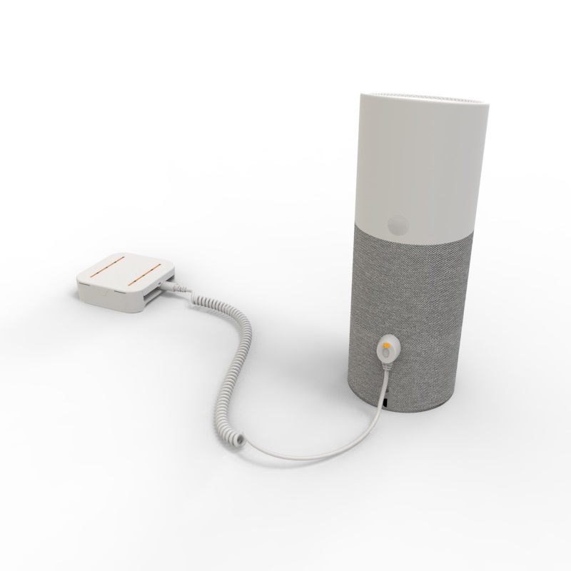 Cordon antivol capteur ovale mini pour centrale - blanc