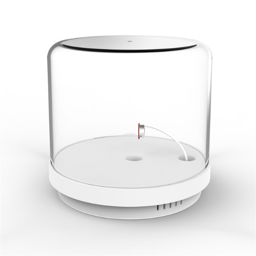 Cloche ronde alarmée sur batterie - blanc